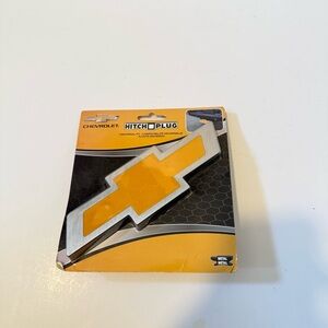 Chevrolet Hitch Plug Universal Fit Gold Metal (Fits 2"& 1.25"Receivers)Brand New